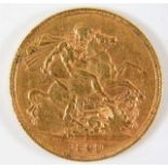 A Victorian 1899 full gold sovereign