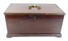 An early 19thC. mahogany candlebox 16.75in wide x