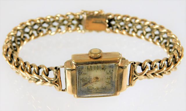 A ladies 9ct Bentima watch & strap 28.4g inclusive