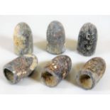 Six lead civil war bullets