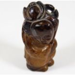 A Chinese Tibetan carved jade figure 2.75in high
