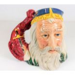 A Royal Doulton Merlin D7117 character jug 7.5in t