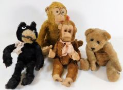 Four early & mid 20thC. stuff toys