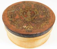 An 18thC. French powder box with metal engraved de