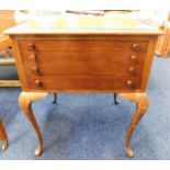 A mahogany collectors chest with four drawers 29.5