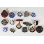 A WVS Civil Defence badge & other badges