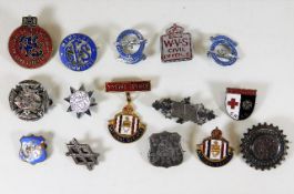 A WVS Civil Defence badge & other badges