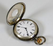 A small Swiss silver pocket watch