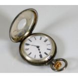 A small Swiss silver pocket watch