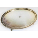 A 19thC. silver plated tray 11.5in x 8.75in