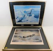 Two framed Robert Taylor prints, one signed in pen