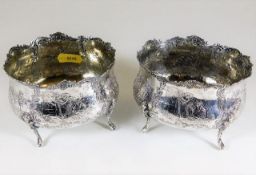 A pair of 19thC. silver sugar bowls 225g