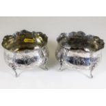 A pair of 19thC. silver sugar bowls 225g