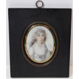 Mounted in lacquered frame, a late 18thC. watercol