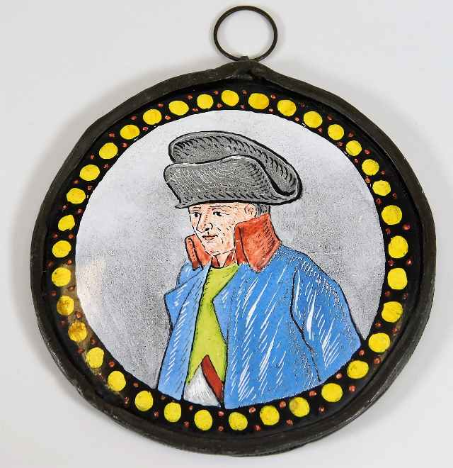 A c.1810 enamelled pendant featuring an image of N