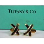 A pair of Tiffany & Co. 18ct gold gents cufflinks