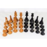 A Staunton style wooden chess set