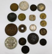 A quantity of 18 mixed coins