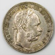 A Hungarian silver coin 1889 one forint 29mm 12.4g