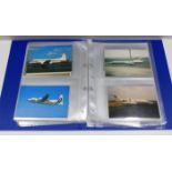 A postcard album depicting aircraft, approx. 84