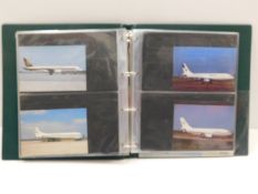 A postcard album depicting aircraft, approx. 48