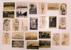 A quantity of 24 mixed postcards including Orens p