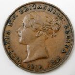 A 1858 Jersey 1/26 shilling coin 28mm