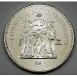 Liberte Egalite Fraternite France silver 50 franc