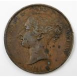 An 1853 Victorian penny 34mm 19.4g