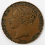 An 1858 1/13 Jersey shilling 34mm 17.3g