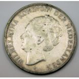 Wilhemina Queen of the Netherlands coin 1929 2 1/2