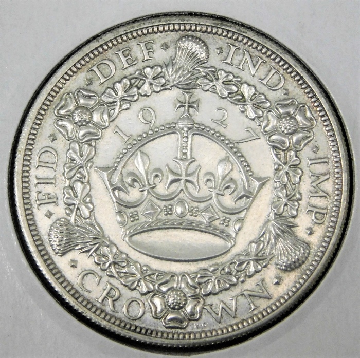 A 1927 George V wreath crown of high grade 38.5mm