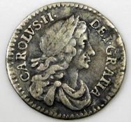 A Charles II 1676 two pence 14.5mm