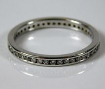 An 18ct white eternity ring set with approx. 0.5ct