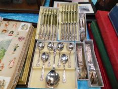 A silver plated Kings Pattern setting for six incl
