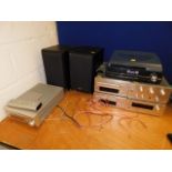 Four Teac separates, a Denon CD player, a Steeplet