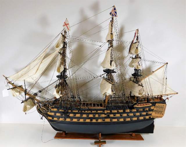 A model of HMS Victory, one small point of damage