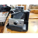A vintage Polaroid 350 Land camera