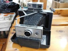 A vintage Polaroid 350 Land camera