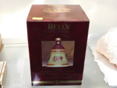 An unopened Bells Christmas 1996 whisky with box