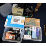 A quantity of various cameras & gadgets, some boxe