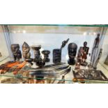 A quantity of 20thC. ethnic & tourist ware items