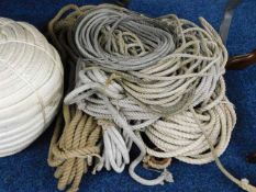 A quantity of yachting & boating ropes