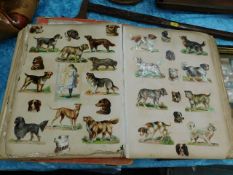A Victorian scraps book twinned with two framed se