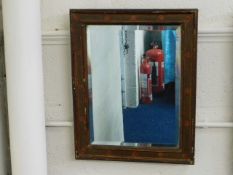 A vintage framed mirror 47cm x 38cm