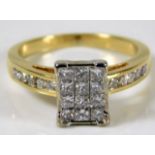 An 18ct gold ring set with approx. 0.5ct diamond s