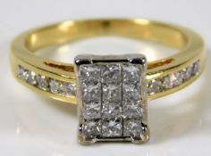 An 18ct gold ring set with approx. 0.5ct diamond s