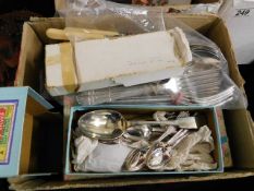 A quantity of silver plated flatware