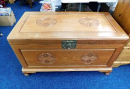 A Chinese camphor wood chest