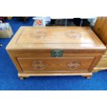 A Chinese camphor wood chest